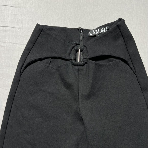 I.AM.GIA Carrie Pants Womens‎ XXS Flare High Waist Cut Out Detail Low Rise - Picture 5 of 15